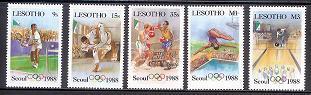 LESOTHO 1988 MNH Stamp(s) Olympic Games 5 Values Only - Sommer 1988: Seoul