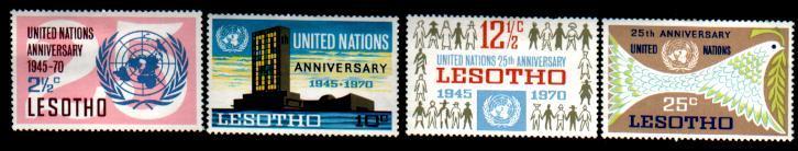 LESOTHO 1970 MNH Stamp(s) UNO 82-85 - UNO