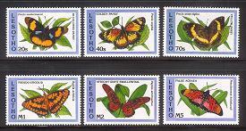 LESOTHO 1993 MNH Stamp(s) Butterflies 1038-1043 - Butterflies