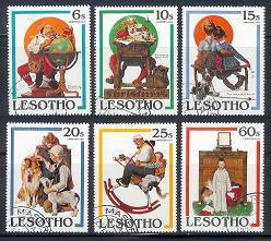 LESOTHO 1981 CTO Stamp(s) Rockwell Paintings 348-353 #2847 - Other & Unclassified