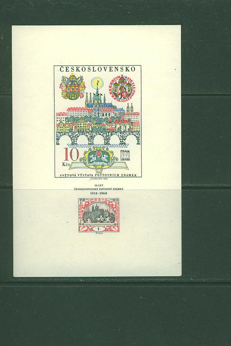 P0016 Bloc 35 Tchecoslovaquie 1968 Neuf ** - Blocks & Sheetlets