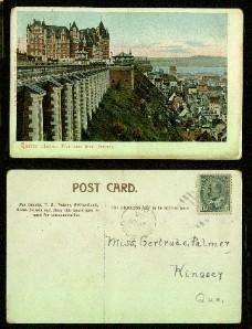 CHATEAU FRONTENAC --- VIEW FROM TERRACE  April 28 1906 (PC-7) - Québec - Château Frontenac