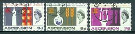 ASCENSION 1967 CTO Stamps Unesco 112-114 #3083 - Other & Unclassified