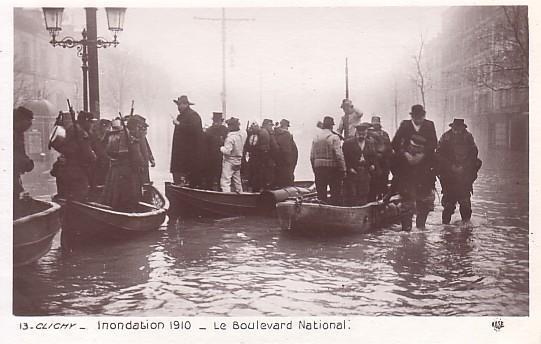 CLICHY (92) BELLE CPA INONDATIONS 1910 - Clichy