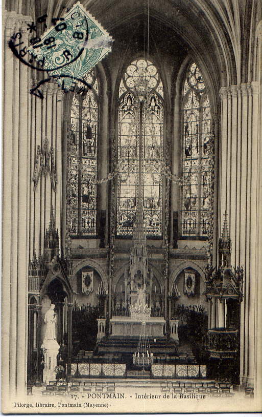 PONTMAIN--1907--Intérieur De La Basilique N°17 Par Pilorge Libraire à Pontmain - Pontmain