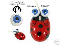 Souris Coccinelle - Neuve - Port USB - Pour Windows XP,2000/98/98 Ou Mac - Possède 2 Boutons Et Une Roulette De Défileme - Autres & Non Classés