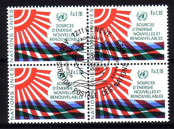 NATIONS UNIS - Bureau De Geneve - 100 Obli (bloc De 4) Cote 9,20 Euros Depart à 10% - Used Stamps