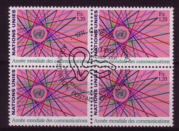 NATIONS UNIS - Bureau De Geneve - 111 Obli (bloc De 4) Cote  9,20 Euros Depart à 10% - Used Stamps