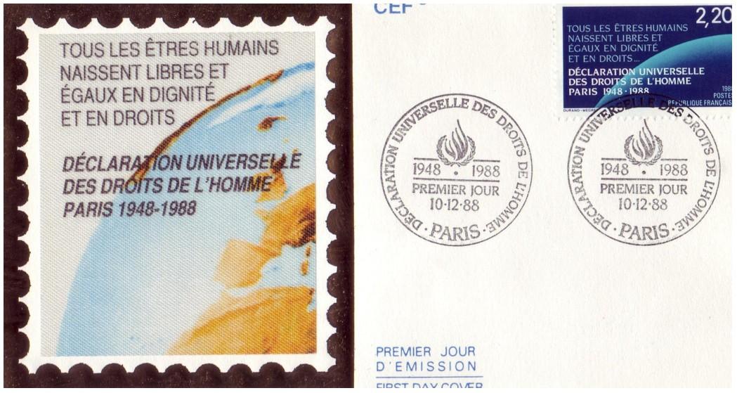 FRANCE FDC N°2559 Declaration Des Droit De L´homme - Other & Unclassified