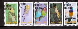 CISKEI 1993 CTO Stamp(s)  Cage And Aviary Birds 233-237 #3370 - Papagayos