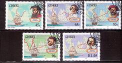 CISKEI 1993 CTO Stamps Famous Discoverers 228-232 #3369 - Ciskei