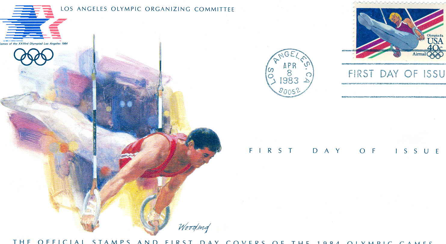 GYMNASTIQUE FDC USA 1983 JEUX OLYMPIQUES DE LOS ANGELES - Gymnastique
