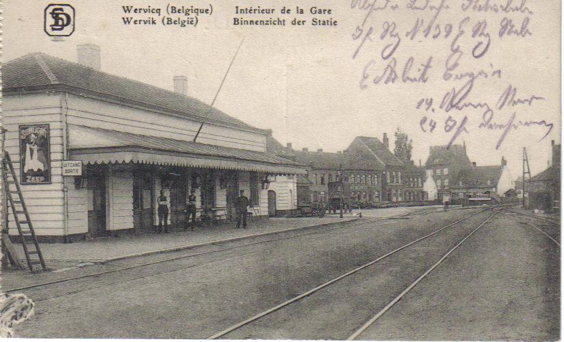 WERVIK    WERVICQ   Binnenste Der Statie  Interieur De La Gare Feldpost - Wervik