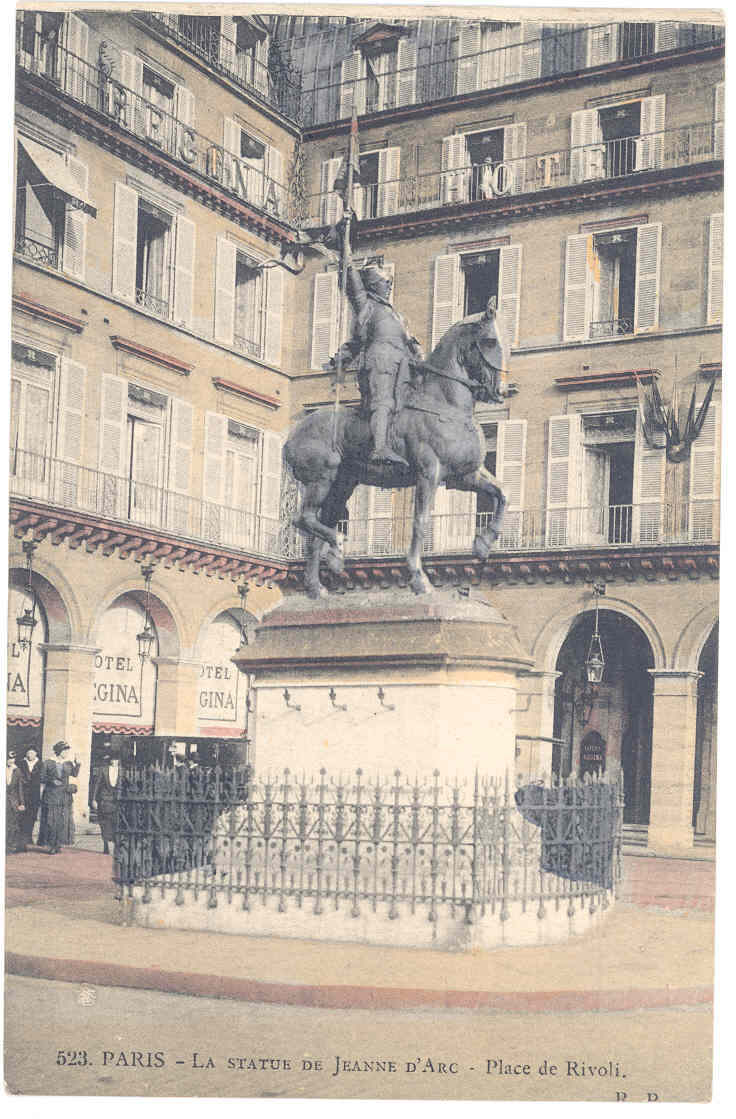 Paris La Statue De Jeanne D´arc,n°523, Place De Rivoli - Arrondissement: 02