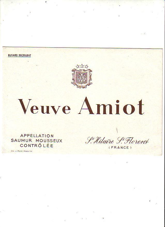 Buvard CHAMPAGNE VEUVE AMIOT St Hilaire St Florent - Lebensmittel