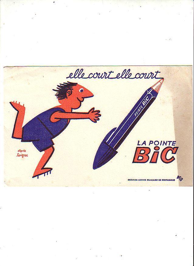 ELLE COURT LA POINTE BIC D'apres SAVIGNAC Stylo Coureur Sportif - Papierwaren