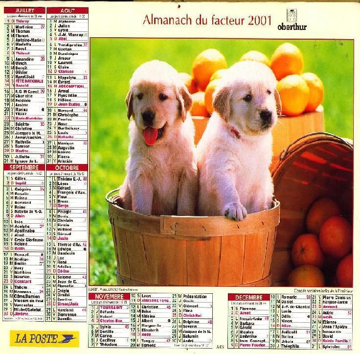 CALENDRIER ALMANACH 2001 - Grand Format : 2001-...