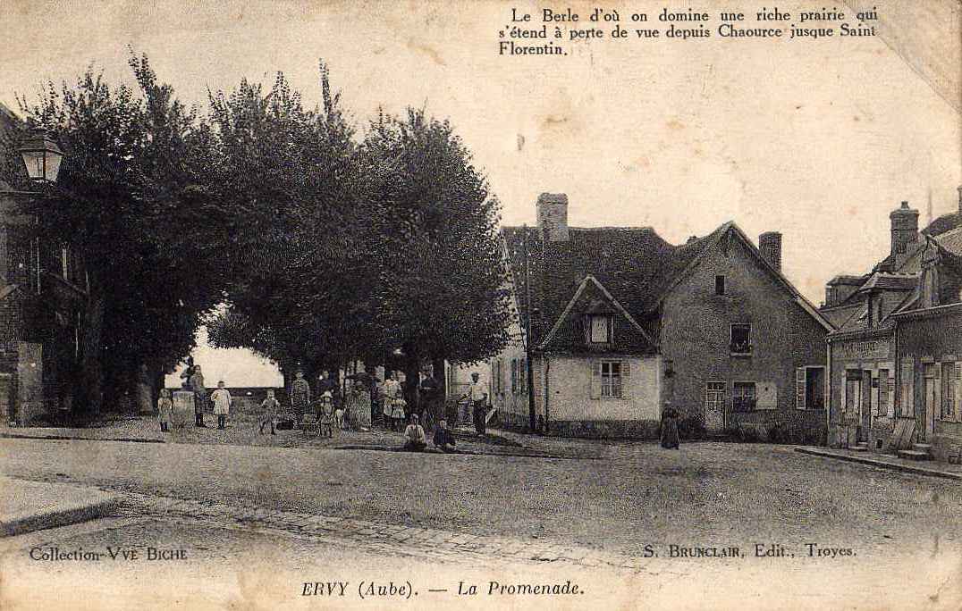 10 ERVY La Promenade, Animée, Ed Brunclair, 1916 - Ervy-le-Chatel