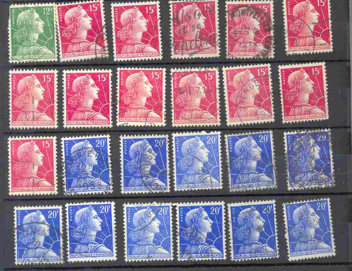 Lot Muller : Startprijs, Prix Depart : 1 Euro , Zie Scans - 1955-1961 Marianne Of Muller