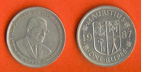 MAURITIUS 1987 Coin 1 Rupee C082 - Mauritius