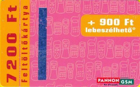 Hungary - GSM Recharge Card - Pannon 7200 Ft. - Ungheria