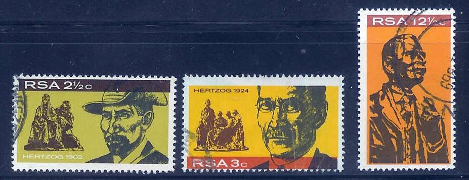 South Africa 1968 Used Stamp(s) Herzog Memorial 375-377 #3520 - Usados