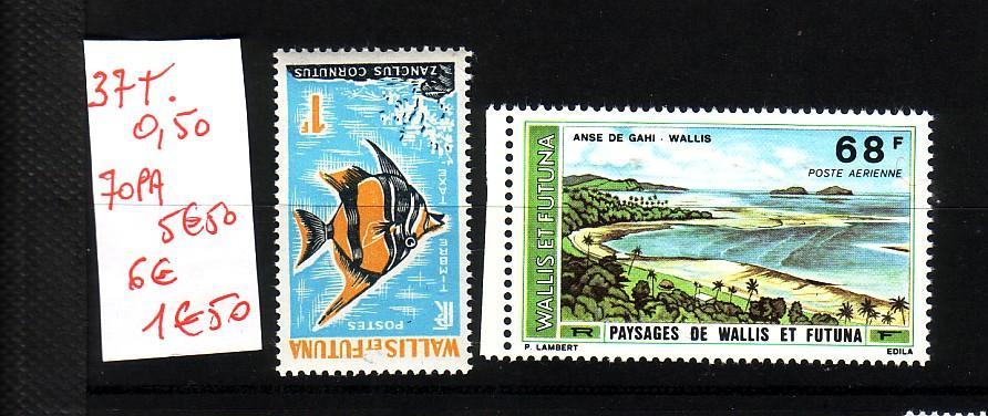 WALLIS ET FUTUNA 37 T ET 70 PA EN NEUF SANS CHARNIERES COTE 6 €  LOT 1 - Other & Unclassified