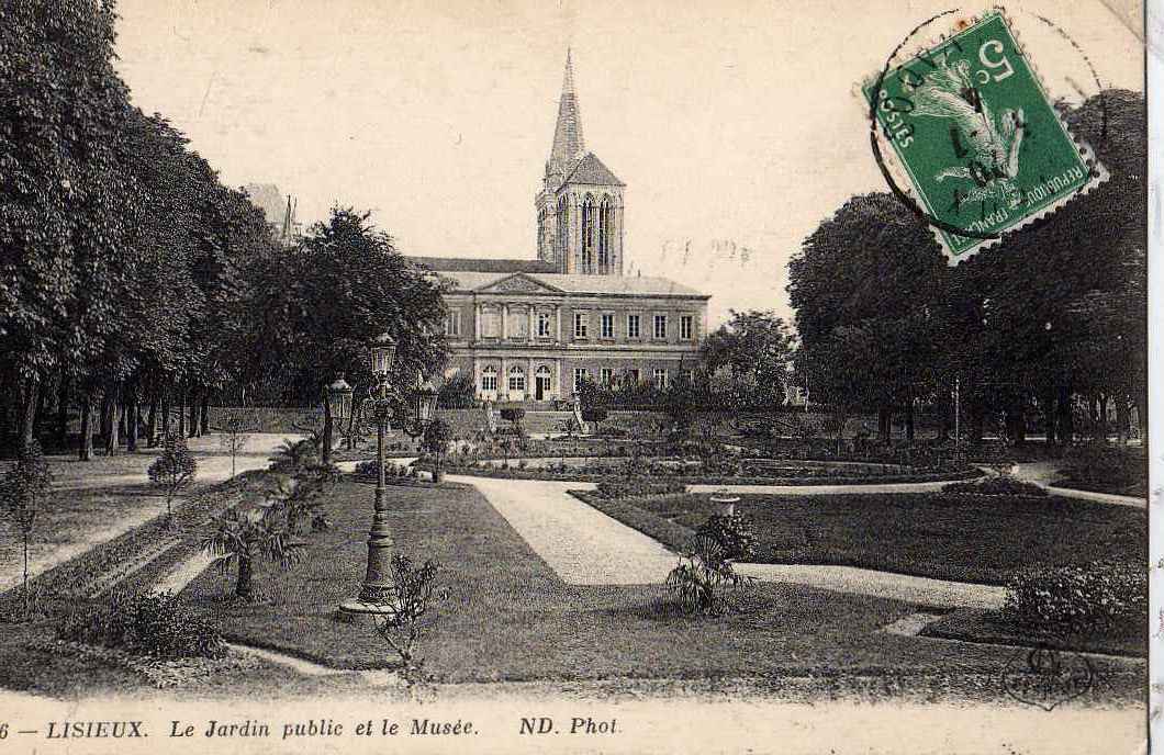 14 LISIEUX Jardin Public, Eglise, Ed ND 46, 1914 - Lisieux