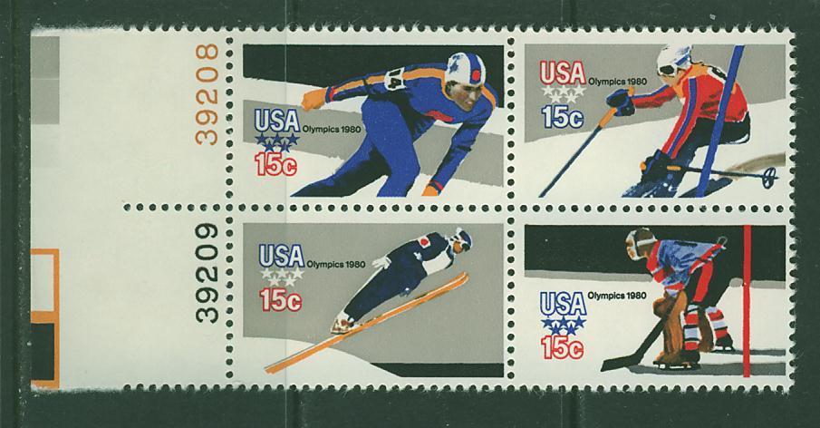 84N0047 Patinage Hockey Sur Glace Ski 1263 A à 1266 A USA 1979 Neuf ** Jeux Olympiques De Lake Placid - Nuevos