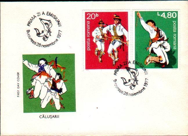 Romania 1977 FDC With Dance,complet Sets. - Danse