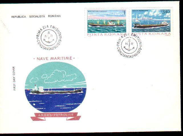 Romania 1979 FDC With Transport Oil Ships,complet Sets. - Maritime