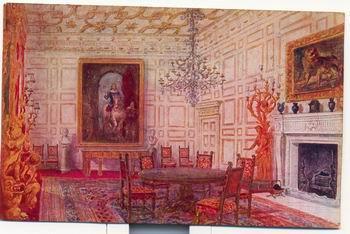 WARWICK, ENGLAND - CASTLE - GREAT DINING ROOM - SALMON SERIES - - Warwick