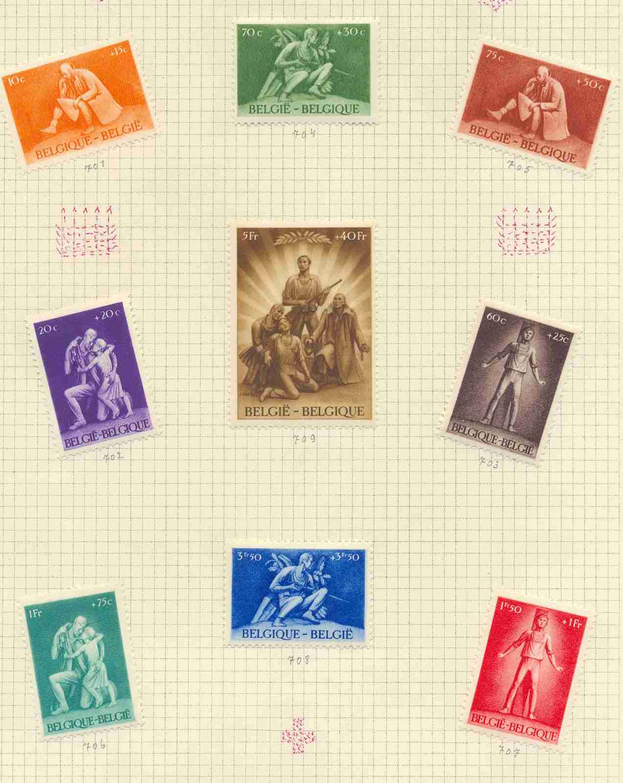 Ocb Nr : 701 - 709 * Postfris Met Scharnier : Ocb : 3.75 Euro - Unused Stamps