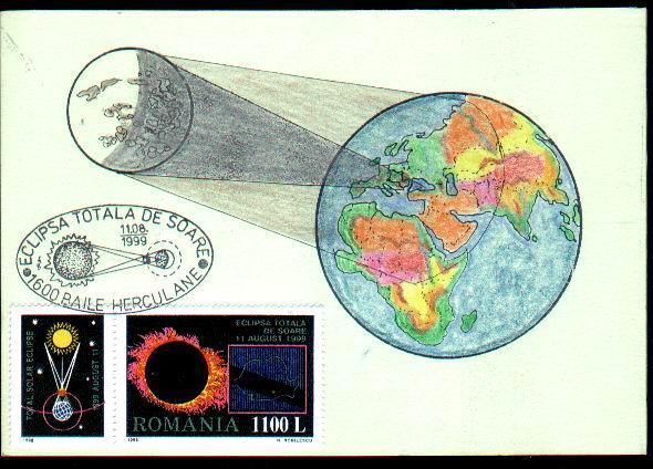 Romania 1999 MAXIMUM CARD With SOLAR ECLIPSE,very Rare. - Astrologie