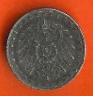 DEUTCHES REICH 1917-A Coin 10 Pf Iron C135 - 10 Pfennig