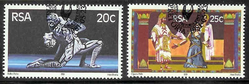 SOUTH AFRICA 1981 CTO Stamp(s) State Theatre 583-584 #3555 - Theatre