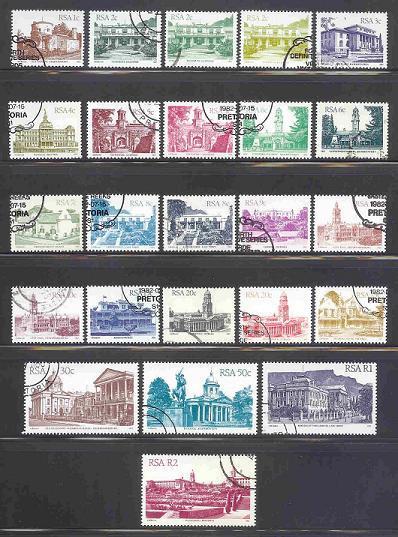 SOUTH AFRICA 1982 CTO Stamp(s) Buildings 24 Stamps #3561 - Monuments