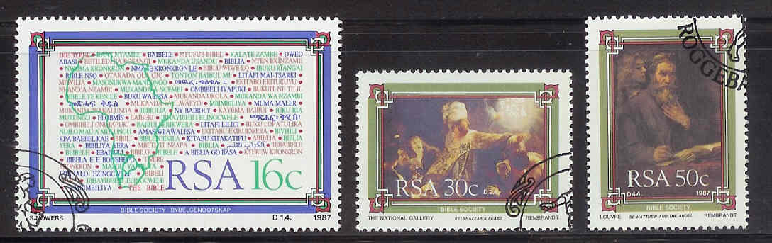 SOUTH AFRICA 1987 CTO Stamp(s) Bible 716-718 #3589 - Andere & Zonder Classificatie