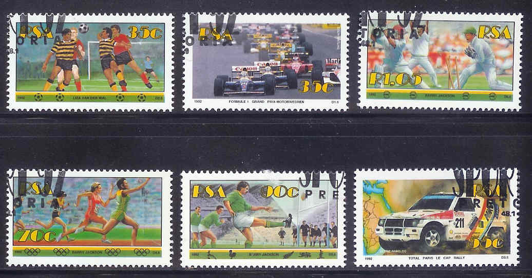 SOUTH AFRICA 1992 CTO Stamp(s) Sports 839-844 #3623 - Other & Unclassified