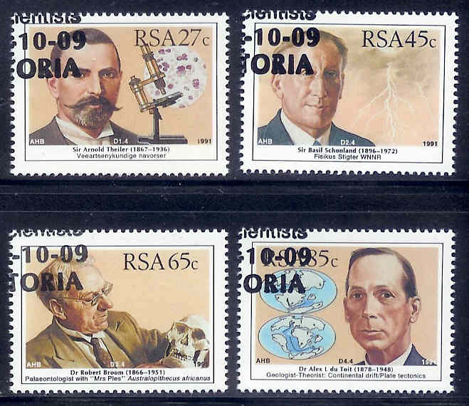 SOUTH AFRICA 1991 CTO Stamp(s) Scientists 825-828 #3616 - Gebruikt