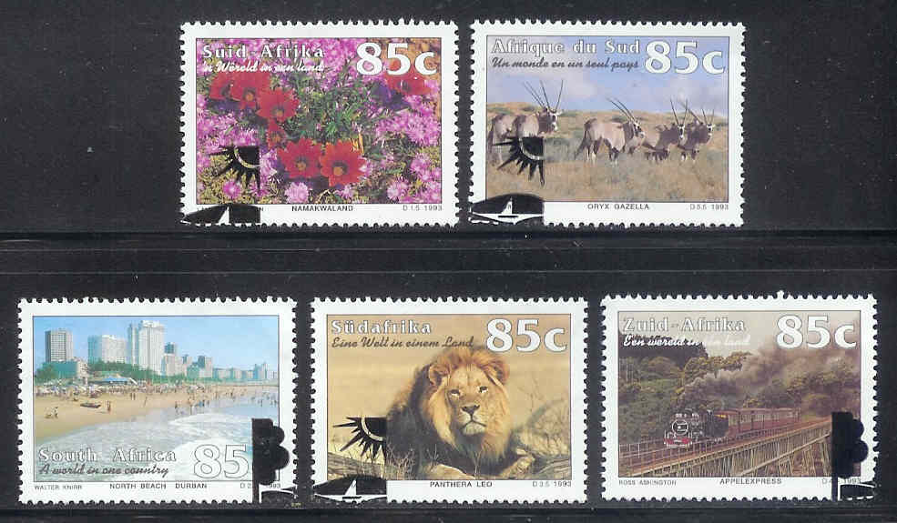 SOUTH AFRICA 1993 CTO Stamp(s) Tourism 912-916 #3621 - Other & Unclassified