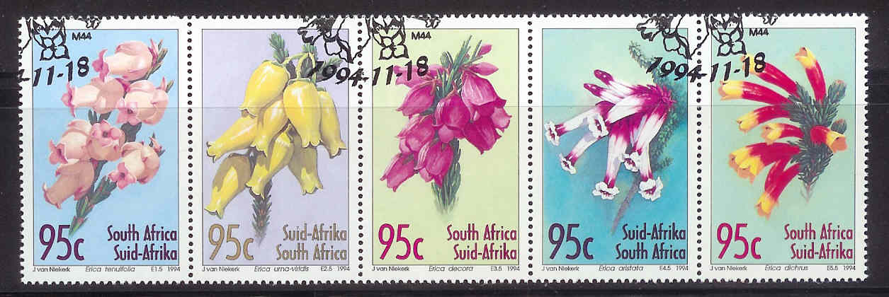 SOUTH AFRICA 1994 CTO Stamp(s) Flowers 944-948 #3634 - Other & Unclassified