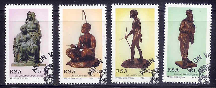 SOUTH AFRICA 1992 CTO Stamp(s) Anton Van Wouw 855-858 #3624 - Sculpture