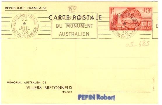 Villers Bretonneux: Mémorial Australien (05-485) - Villers Bretonneux