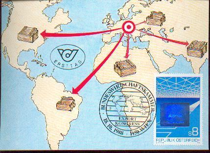 AUTRICHE Carte Maximum Num.Yvert 1765 LES EXPORTATIONS AUTRICHIENNES - Maximumkaarten