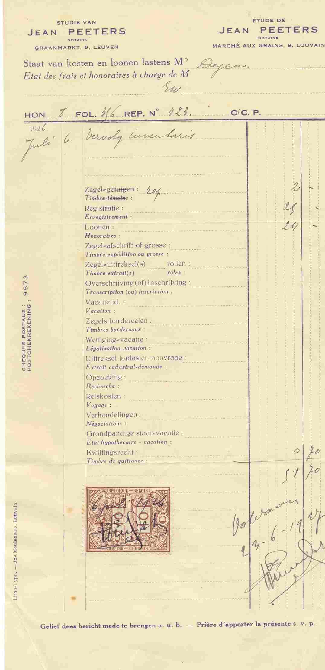 Fiscale  Zegels Op Document , 1927 , Zie Scans Voor Schade, (2de Scan Zijn Zegels Van Document) - Documenti