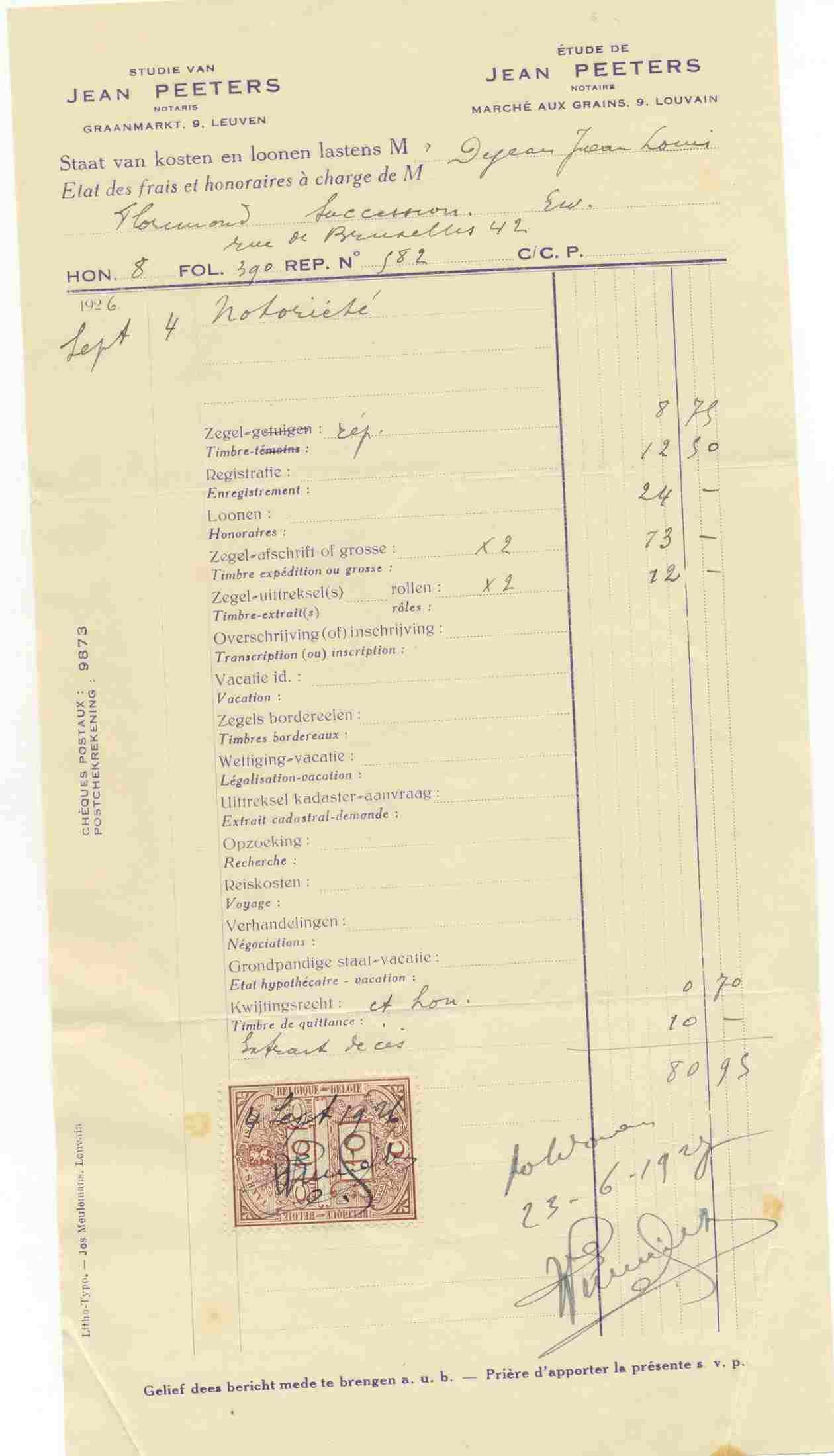 Fiscale  Zegels Op Document , 1927 , Zie Scans Voor Schade, (2de Scan Zijn Zegels Van Document) - Documentos