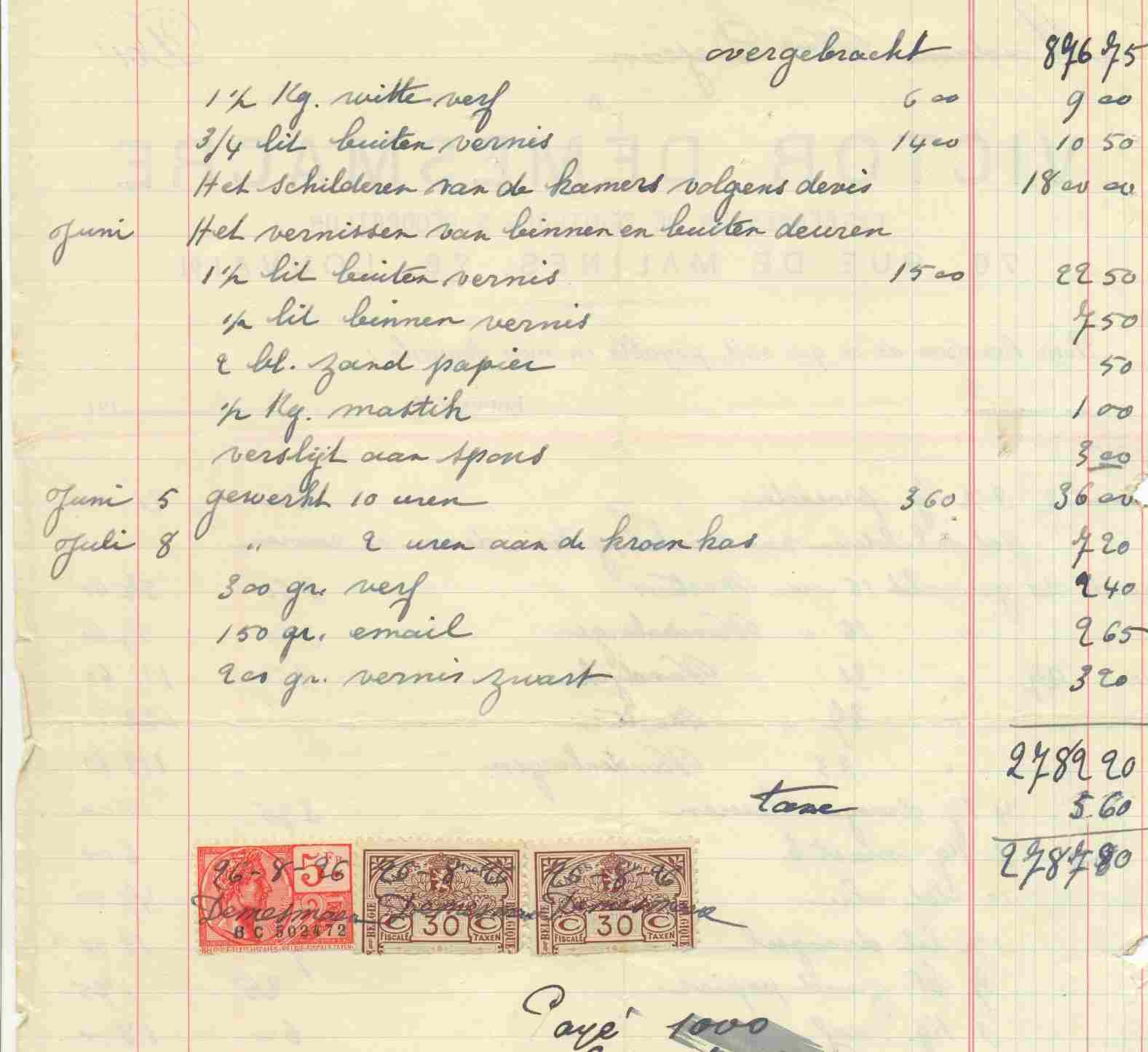 Fiscale  Zegels Op Document , 1927 , Zie Scans Voor Schade, (2de Scan Zijn Zegels Van Document) - Documents