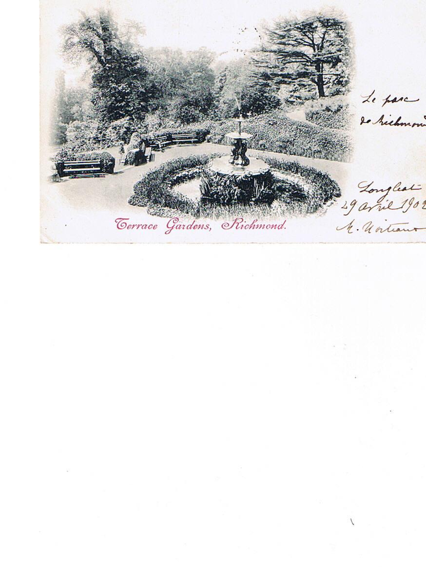 GB Richmont   Terrace Gardens   Carte Circulée   1902 - Surrey