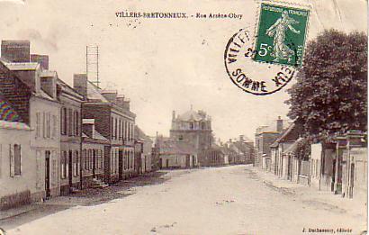 Cpa VILLERS-BRETONNEUX  Rue Arsene Obry - J Dechaussoy Ed - Villers Bretonneux